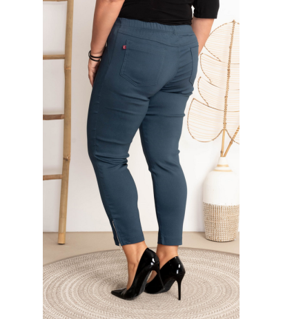 Elastic trousers with raised waist BENGALINY 04 Grey