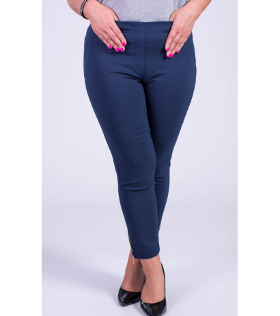 Elastīgas bikses ar paaugstinātu vidukli BENGALINY 04 Navy blue