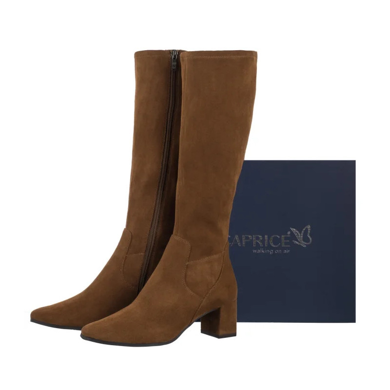 Caprice Brązowe 9-25547-41 394 Brown Stretch (CP427-b) kurpes