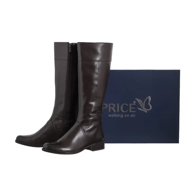 Caprice Brązowe 9-25511-41 337 Dk Brown Nappa (CP448-a) boots