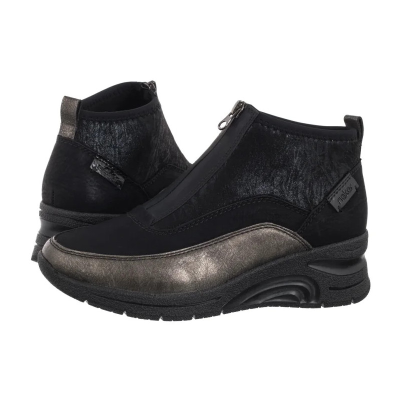 Rieker Czarne N9362-01 Black Combination (RI286-a) zābaki