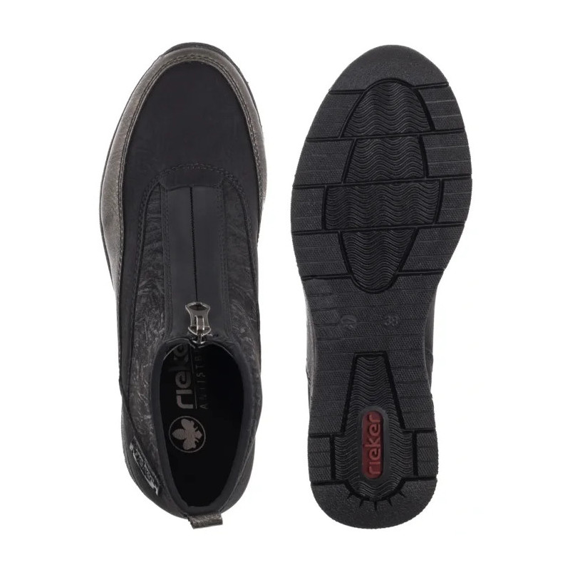 Rieker Czarne N9362-01 Black Combination (RI286-a) zābaki