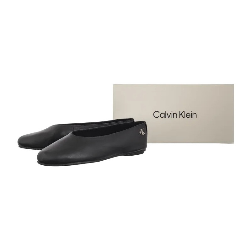 Calvin Klein Round Ballerina Lth Hardware Black HW0HW02810 BEH (CK684-a) bateliai