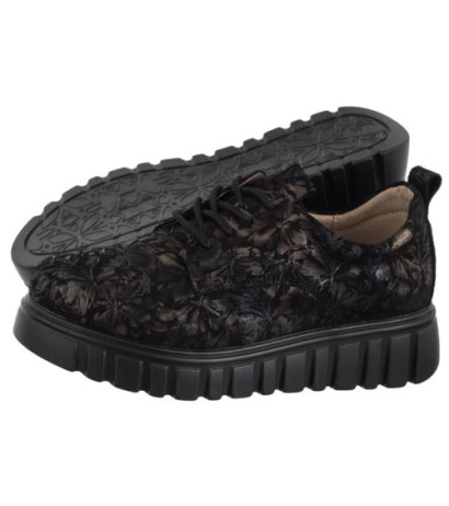 Filippo Czarne Kwiaty DP6846/25 BK FL (FO177-a) batai