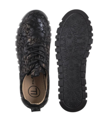 Filippo Czarne Kwiaty DP6846/25 BK FL (FO177-a) batai