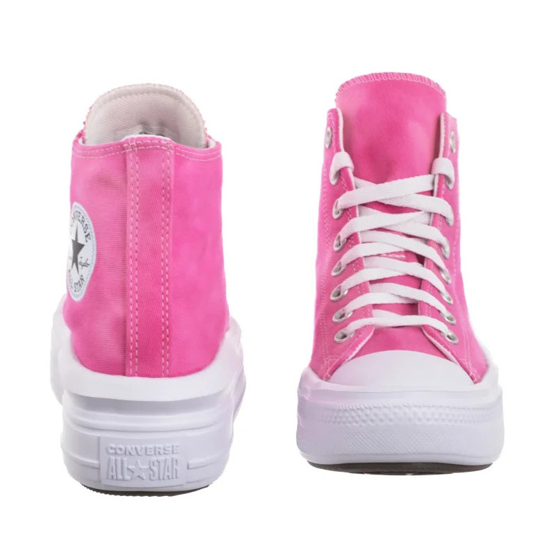 Converse CTAS Move Hi White/Chaos Fuchsia A11817C (CO651-f) kurpes