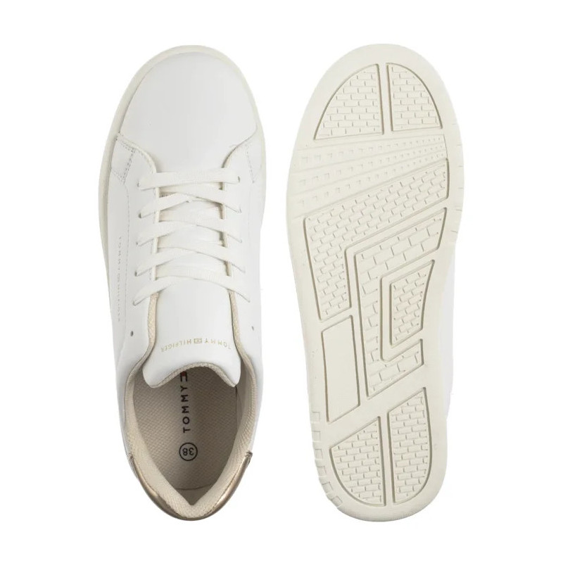 Tommy Hilfiger Low Cut Lace-Up Sneaker T3A9-33976-1355 X048 White/Platinum (TH1373-a) sportiniai bateliai