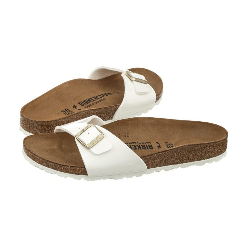 Birkenstock Madrid BS Patent White 1005310 (BK6-h) Sieviešu apavi/Flip Flops