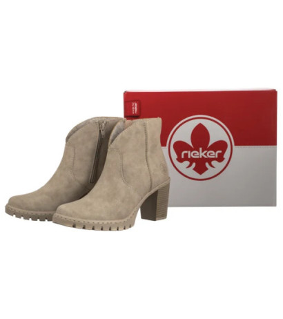 Rieker Beżowe Y2553-60 Beige (RI289-a) kurpes