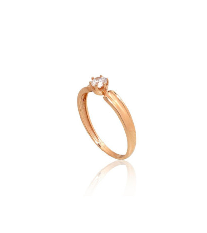 Gold ring 1100721(Au-R)_CZ, Red Gold 585°, Zirkons