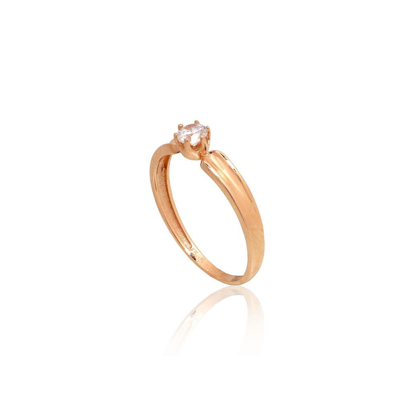 Gold ring 1100721(Au-R)_CZ, Red Gold 585°, Zirkons