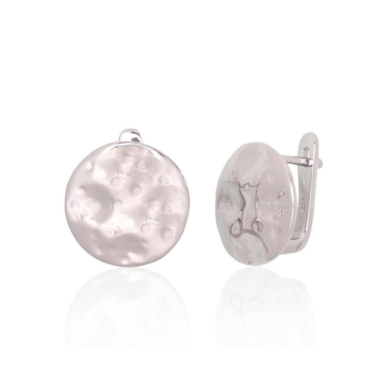 Sudraba auskari ar 'angļu' slēdzēju 2204171(PRh-Gr), Sudrabs 925°, rodijs (pārklājums)