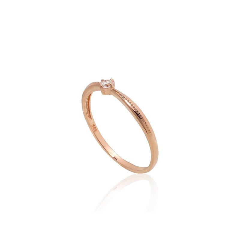 Kuldsõrmus 1101177(Au-R)_CZ, Punane Kuld 585°, Tsirkonid