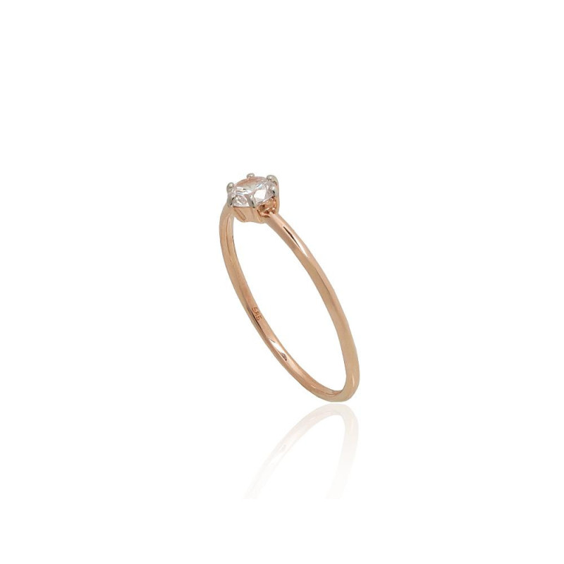 Zelta gredzens 1101180(Au-R+PRh-W)_CZ, Sarkanais Zelts 585°, rodijs (pārklājums) , Cirkoni