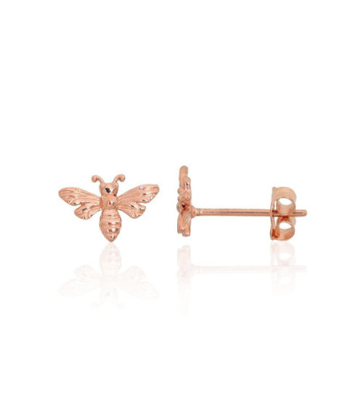 Gold classic studs earrings 1201678(Au-R), Red Gold 585°
