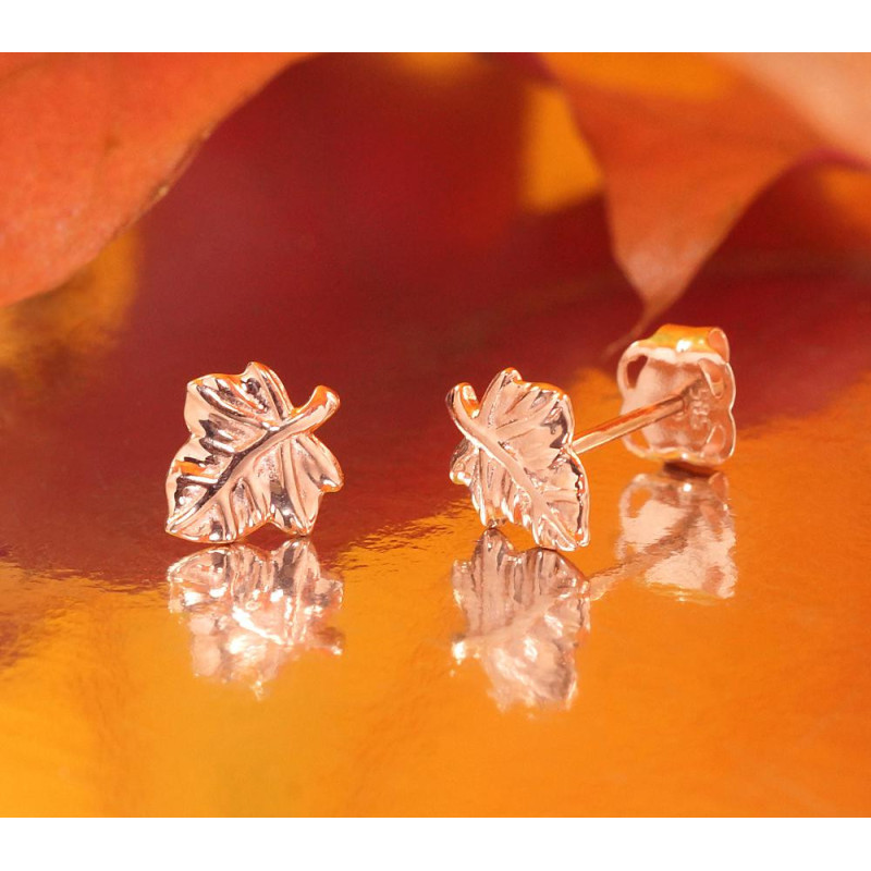 Gold classic studs earrings 1201679(Au-R), Red Gold 585°