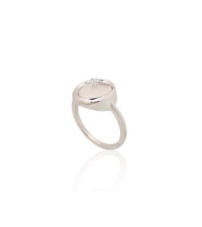 Silver ring 2101942(PRh-Gr)_CZ+PL, Silver 925°, Rhodium (Plating), Zirkons , Mother-of-pearl