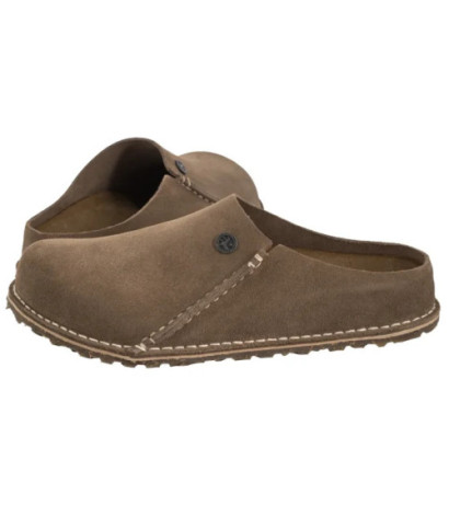 Birkenstock Zermatt Premium Suede Gray Taupe 1021318 (BK340-a) slippers