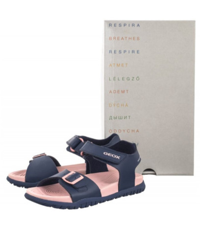 Geox J Sandal Fusbetto G. A Navy/Pink J35HMA 000BC C0694 (GE172-c) sandales
