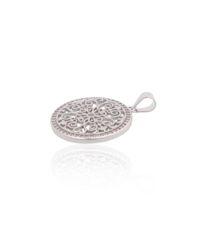 Silver pendant 2301994(PRh-Gr)_CZ, Silver 925°, Rhodium (Plating), Zirkons