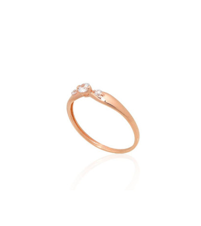 Gold ring 1101164(Au-R)_CZ, Red Gold 585°, Zirkons