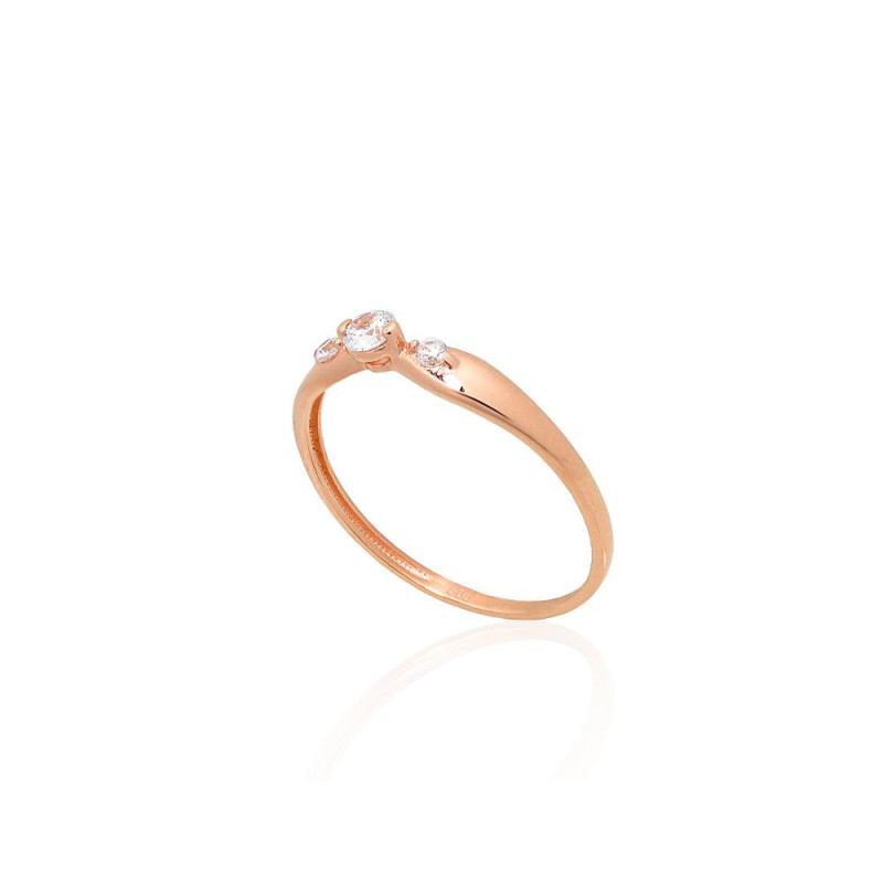 Gold ring 1101164(Au-R)_CZ, Red Gold 585°, Zirkons