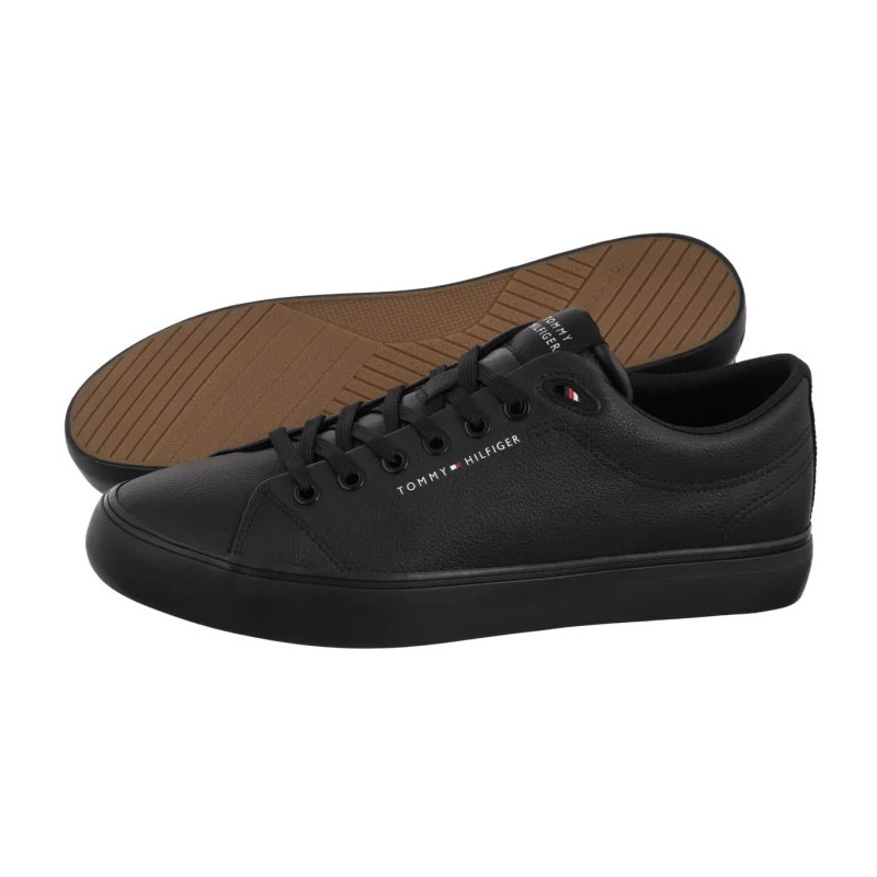Tommy Hilfiger TH Hi Vulc Core Low Lth II Ess Black FM0FM05511 BDS (TH1346-b) sporta apavi