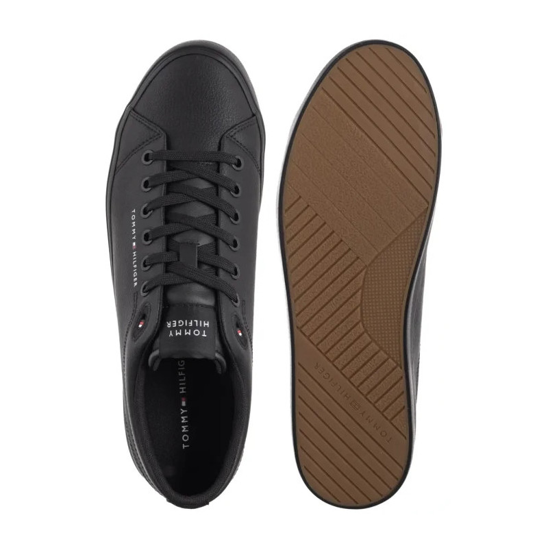 Tommy Hilfiger TH Hi Vulc Core Low Lth II Ess Black FM0FM05511 BDS (TH1346-b) sporta apavi