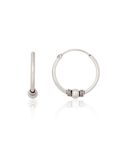Silver earrings-rings 2203994(POx-Bk), Silver 925°, oxide (Plating)