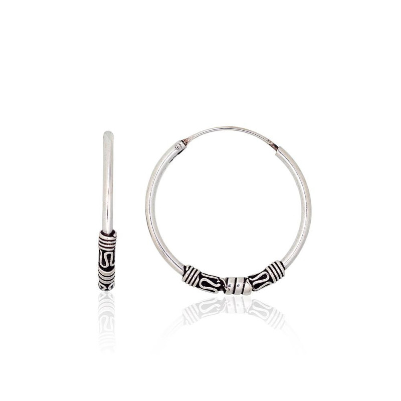 Hõbekõrvarõngad-ringikesed 2204013(POx-Bk), Hõbe 925°, oksüüd (kate)