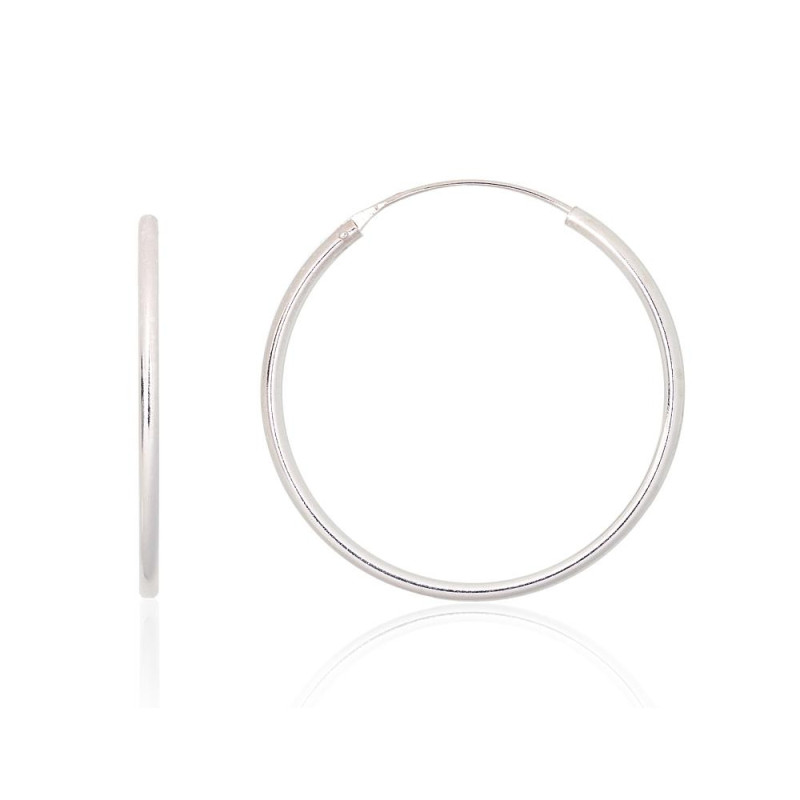 Sidabriniai auskarai –žiedai 2203919, Sidabras 925°