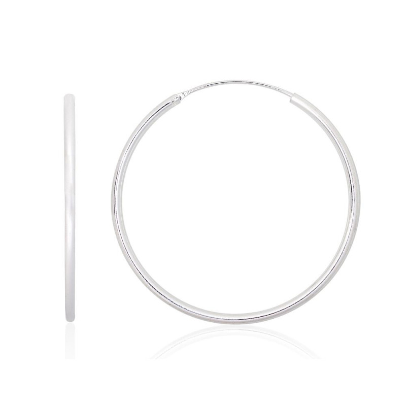 Sidabriniai auskarai –žiedai 2203921, Sidabras 925°