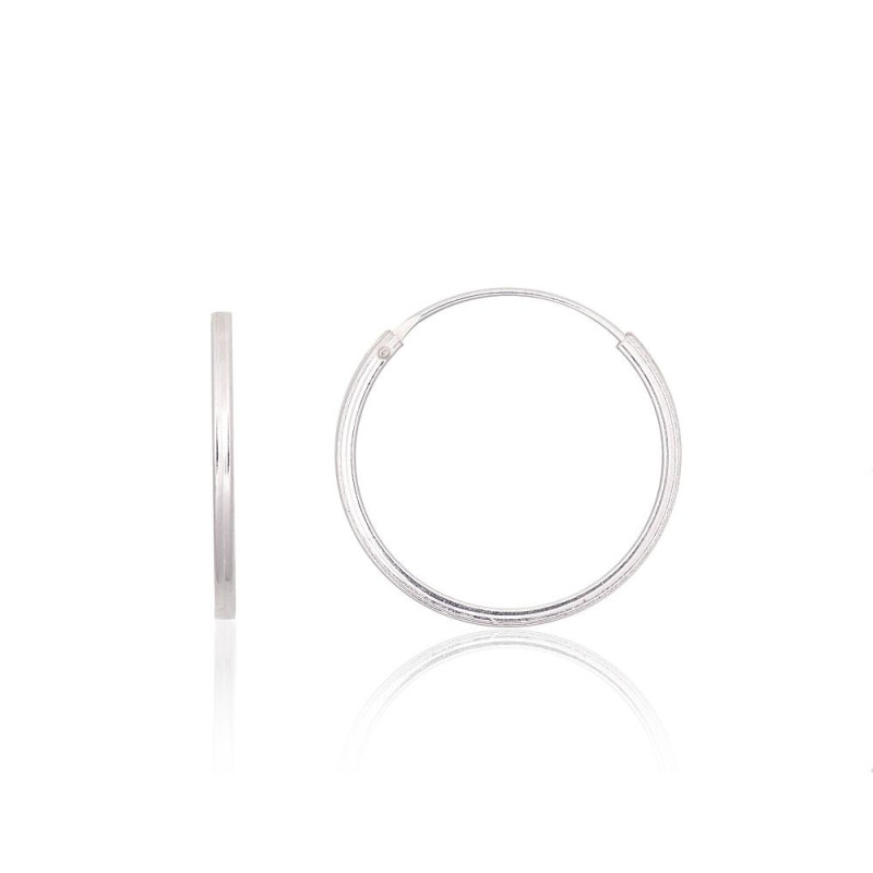 Sidabriniai auskarai –žiedai 2203947, Sidabras 925°