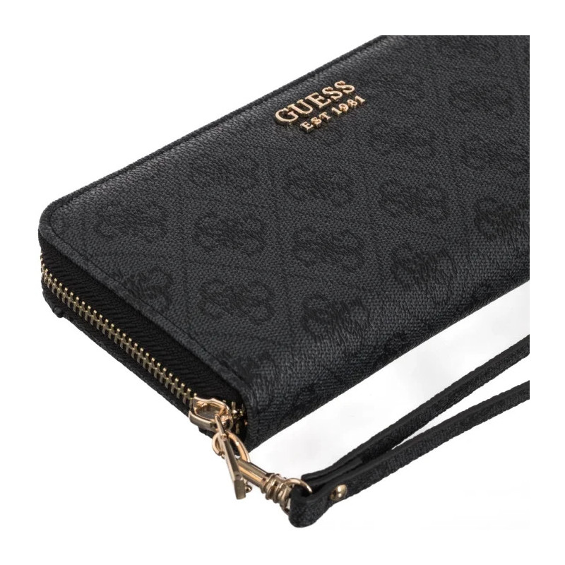 Guess Brenton Slg Lrg Zip Around SWLG96 48146 Coal Logo (GU752-b) käekott