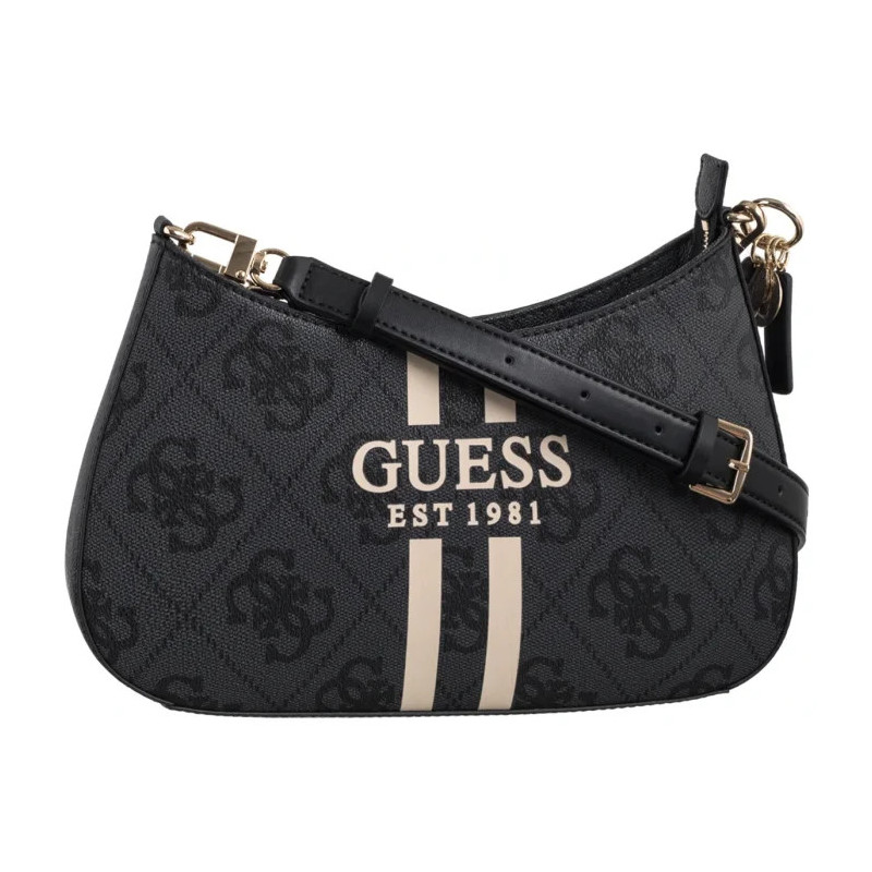 Guess Noelle II Top Zip Shoulder Bag HWOS96 72180 Coal Logo (GU771-a) rokassoma
