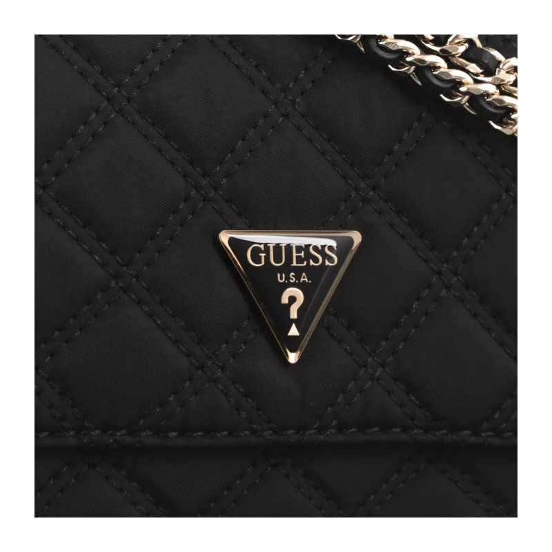 Guess Giully II 2 Comp Cnvrtble Flap HWYQ96 73200 Black (GU757-a) handbag