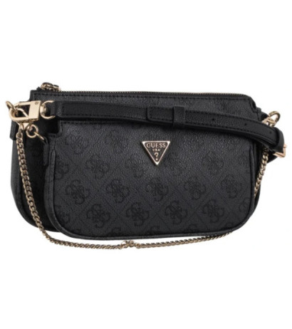 Guess Noelle II Dbl Pouch Crossbody HWBG96 72710 Coal Logo (GU758-a) handbag