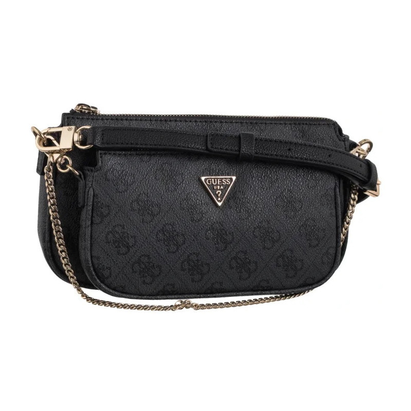 Guess Noelle II Dbl Pouch Crossbody HWBG96 72710 Coal Logo (GU758-a) rokassoma