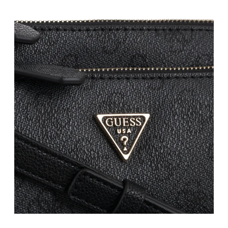 Guess Noelle II Dbl Pouch Crossbody HWBG96 72710 Coal Logo (GU758-a) rokassoma