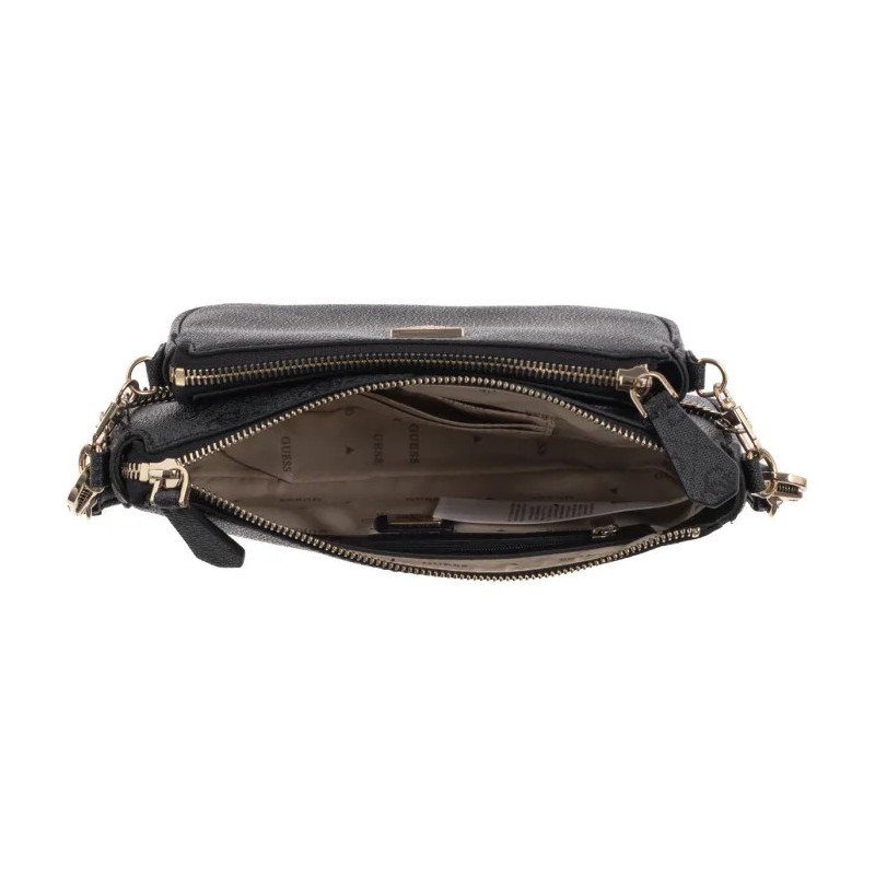 Guess Noelle II Dbl Pouch Crossbody HWBG96 72710 Coal Logo (GU758-a) rokassoma