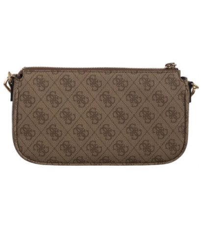 Guess Noelle II Dbl Pouch Crossbody HWBG96 72710 Latte Logo/Brown (GU758-b) rankinė