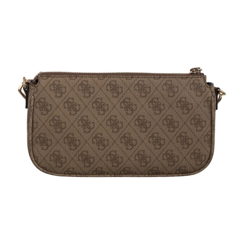 Guess Noelle II Dbl Pouch Crossbody HWBG96 72710 Latte Logo/Brown (GU758-b) rokassoma