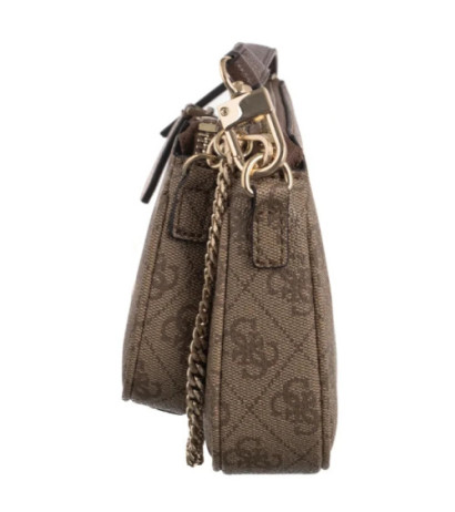 Guess Noelle II Dbl Pouch Crossbody HWBG96 72710 Latte Logo/Brown (GU758-b) rokassoma