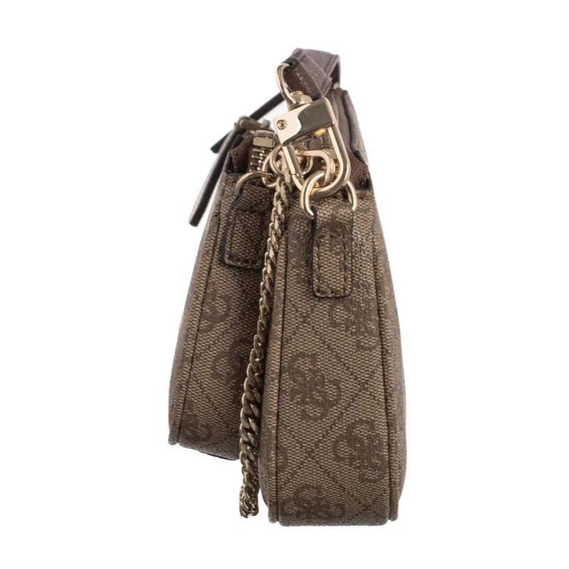 Guess Noelle II Dbl Pouch Crossbody HWBG96 72710 Latte Logo/Brown (GU758-b) rokassoma
