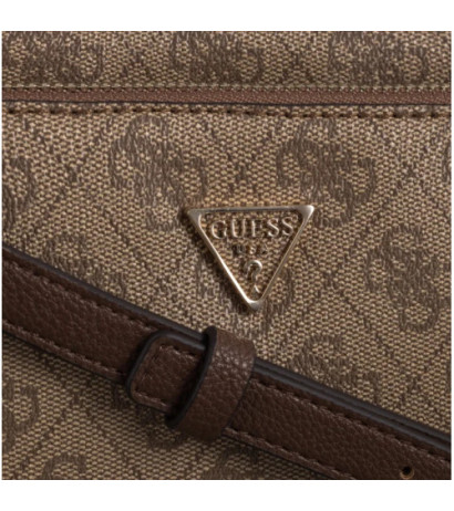 Guess Noelle II Dbl Pouch Crossbody HWBG96 72710 Latte Logo/Brown (GU758-b) handbag