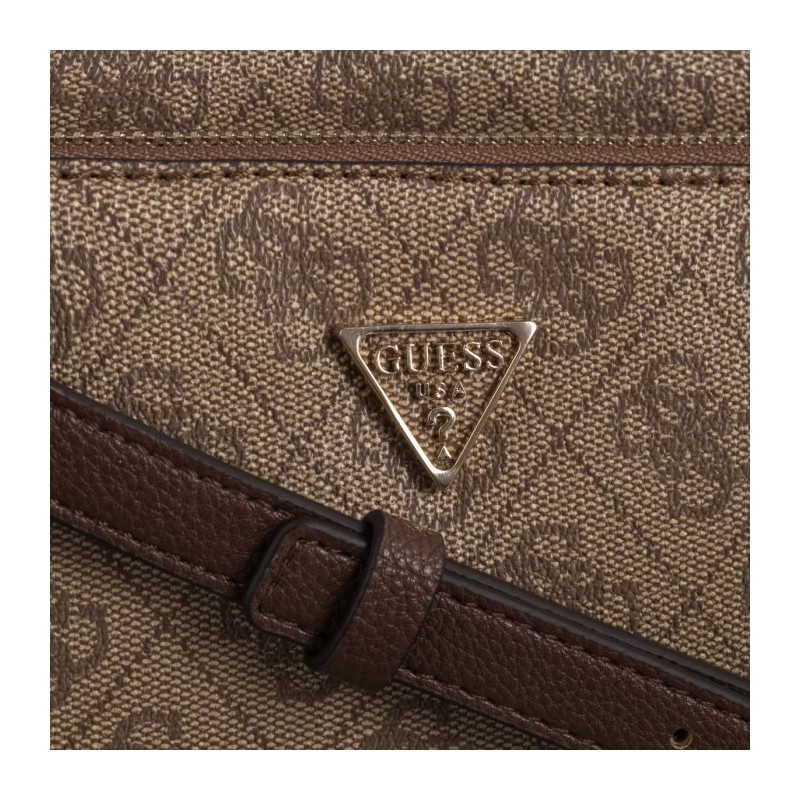 Guess Noelle II Dbl Pouch Crossbody HWBG96 72710 Latte Logo/Brown (GU758-b) rankinė