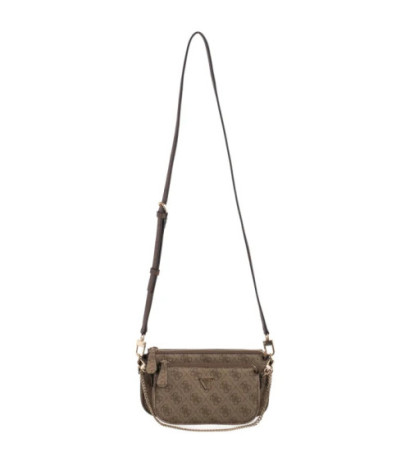 Guess Noelle II Dbl Pouch Crossbody HWBG96 72710 Latte Logo/Brown (GU758-b) rokassoma