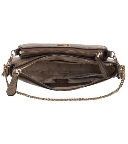 Guess Noelle II Dbl Pouch Crossbody HWBG96 72710 Latte Logo/Brown (GU758-b) käekott
