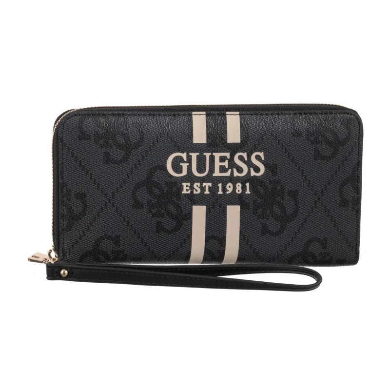 Guess Laurel II Slg Large Zip Around SWOS74 59146 Coal Logo (GU774-b) rankinė