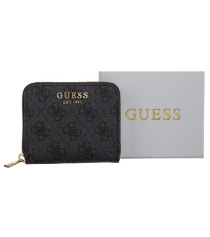 Guess Laurel II Slg Small Zip Around SWSG74 59137 Coal Logo (GU776-a) rokassoma